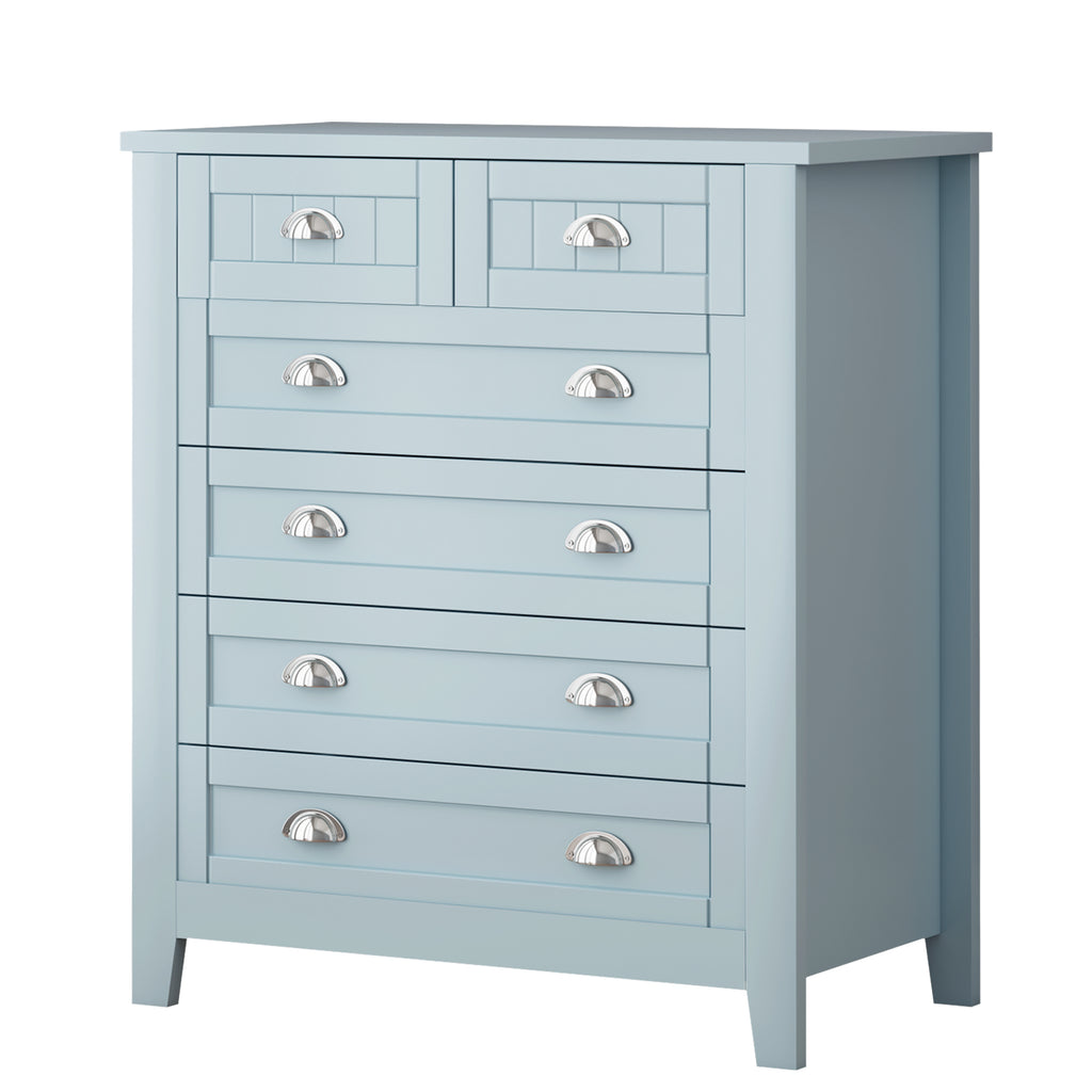 Leoglint Drawer Dresser BAR CABINET side cabinet,buffet sideboard,buffet service counter,solid wood frame,plasticdoor panel,retro shell handle,applicable to dining room,living room,kitchen corridorGrayish Blue