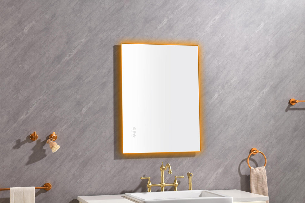 Leoglint 32 x 24 Inch LED Mirror Bathroom Vanity Mirror with Back Light, Wall Mount Anti-Fog Memory Large Adjustable Vanity Mirror