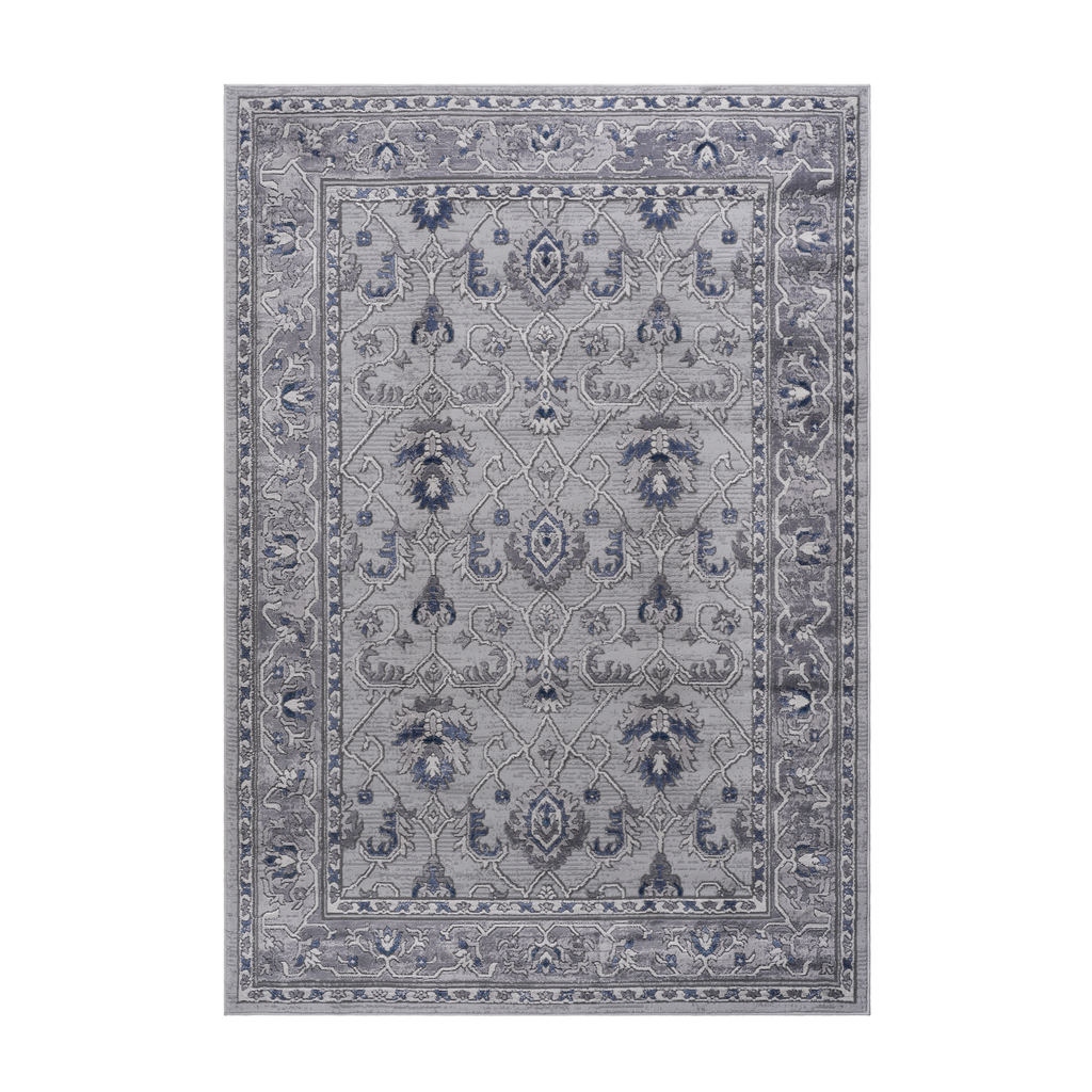 Leoglint 5X7 Grey/Blue/Oriental Non-Shedding Living Room Bedroom Dining Home Office Stylish and Stain Resistant Area Rug