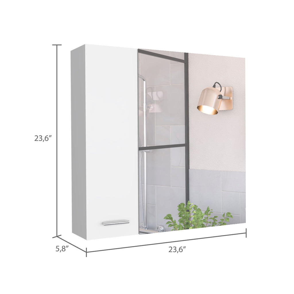 Leoglint Sines Medicine Cabinet, Four Internal Shelves, Double Door -White