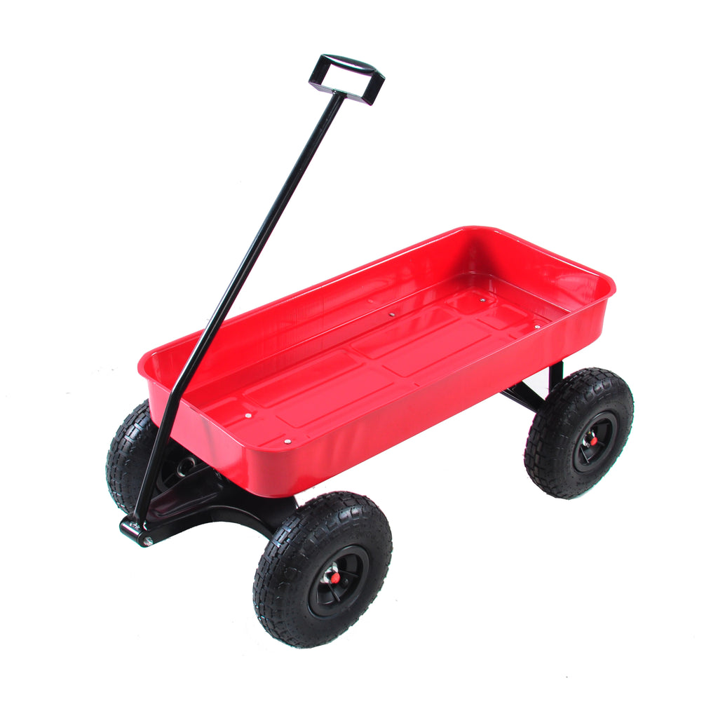 Leoglint Garden cart Outdoor Wagon All Terrain Pulling  Air Tires Children Kid Garden