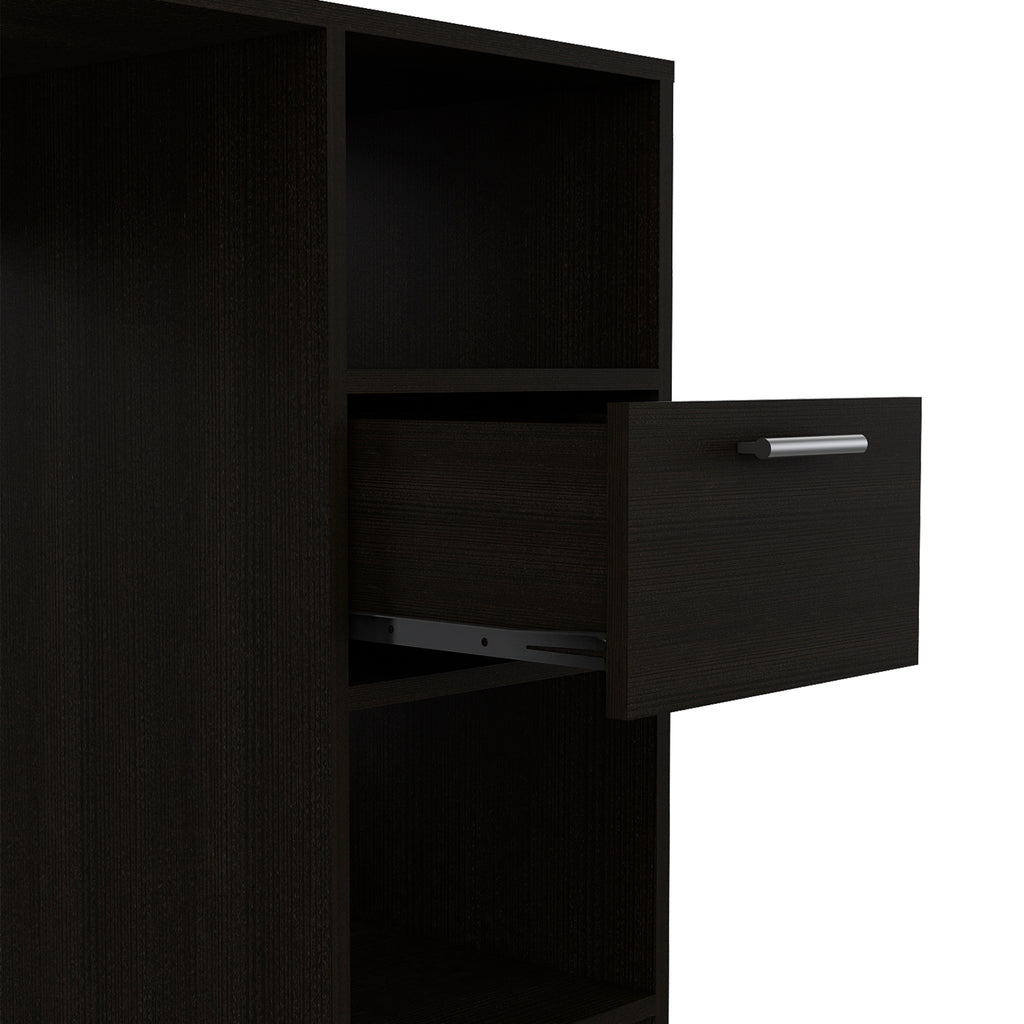 Leoglint Arlington Computer Office Desk with 2-Open Storage Shelves and Drawer with Handle