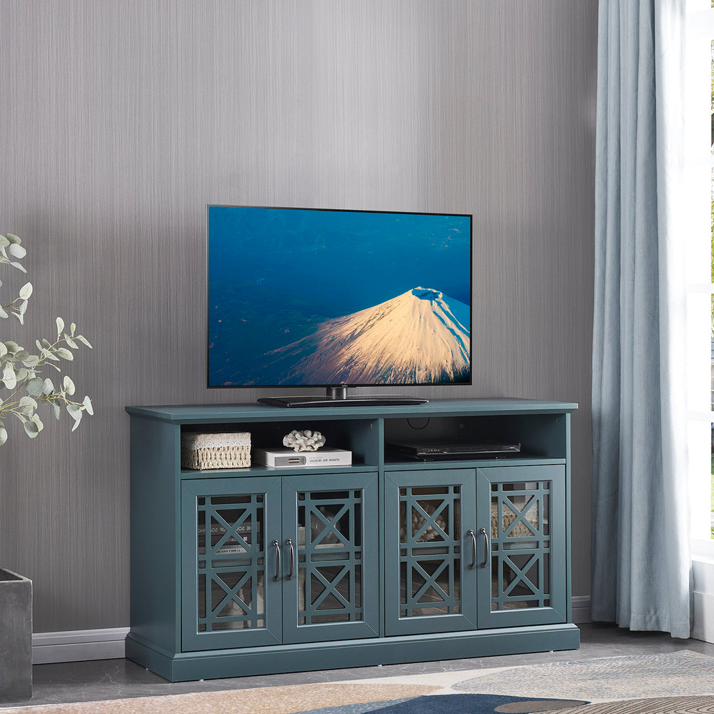 Leoglint TV Stand, Buffet Sideboard Console Table, Dark Teal