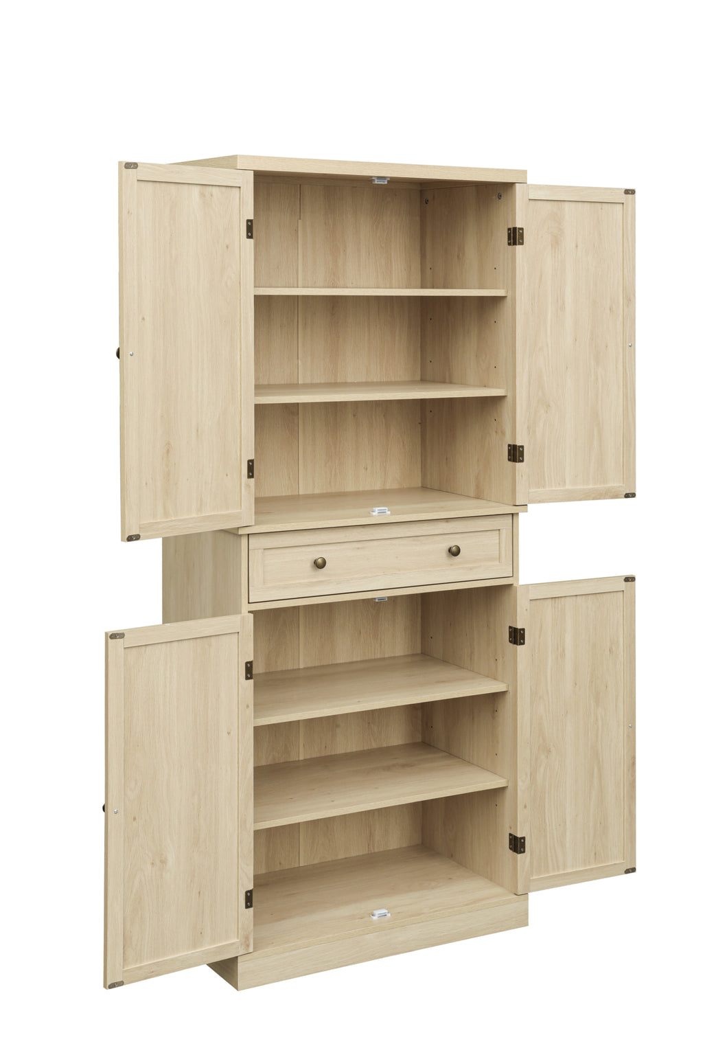 Leoglint Sideboard 4 Door Cabinet with 1 Drawer, with 4 Adjustable Inner Shelves, Storage Cabinet