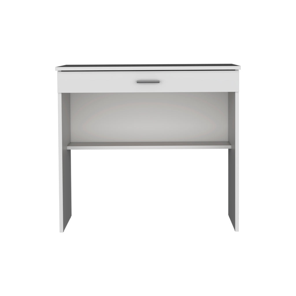 Leoglint 80 C Writting Office Desk, Compact Workstation with Drawer and Lower Shelf