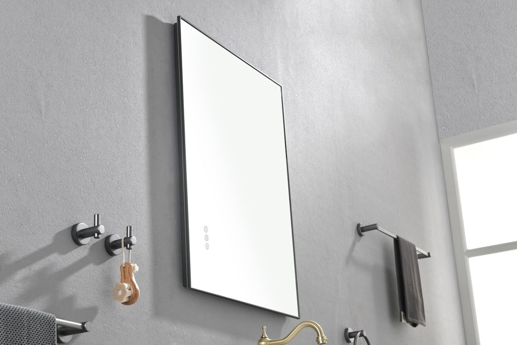 Leoglint 32 x 24Inch LED Mirror Bathroom Vanity Mirror with Back Light, Wall Mount Anti-Fog Memory Large Adjustable Vanity Mirror