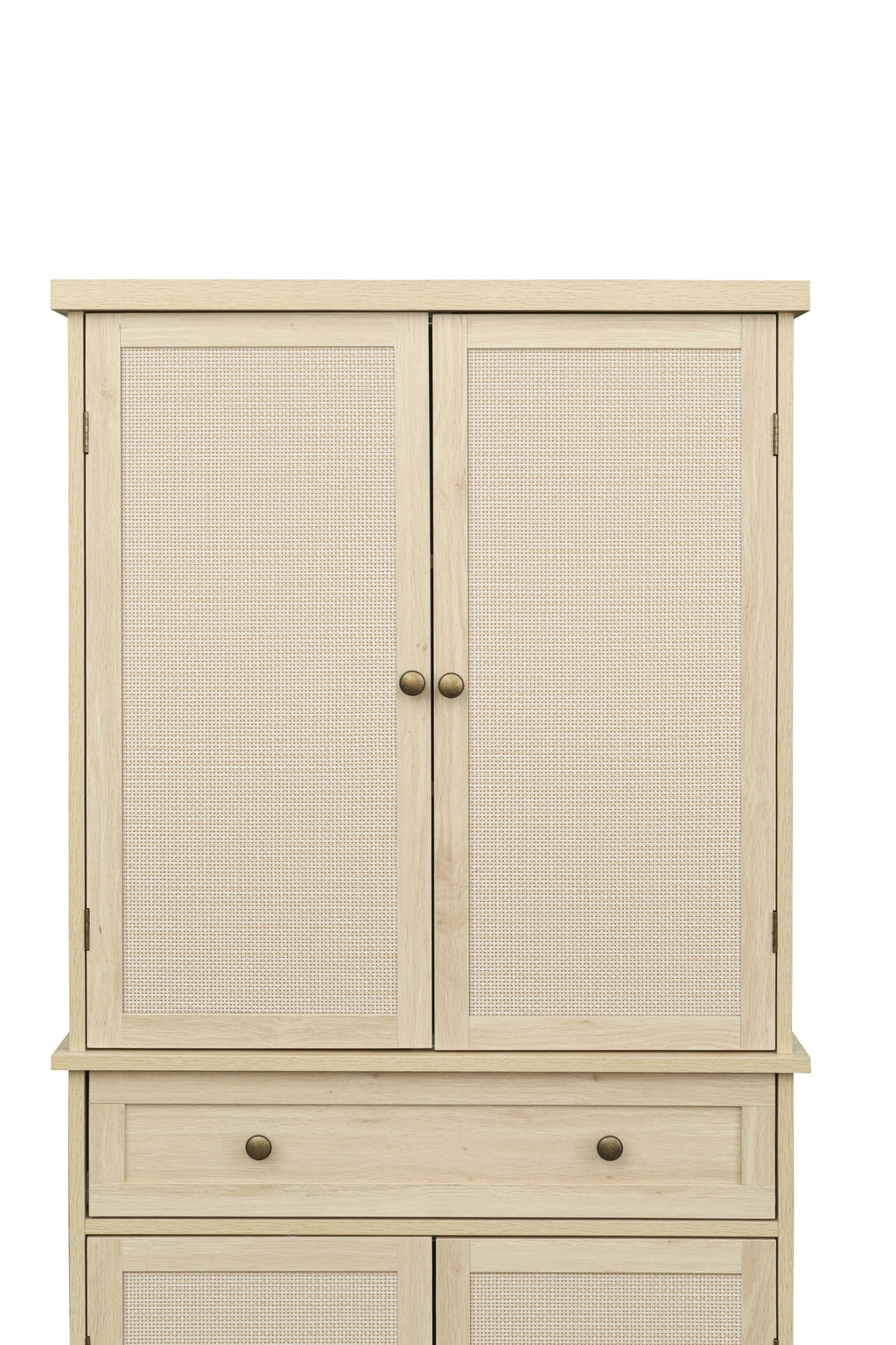 Leoglint Sideboard 4 Door Cabinet with 1 Drawer, with 4 Adjustable Inner Shelves, Storage Cabinet