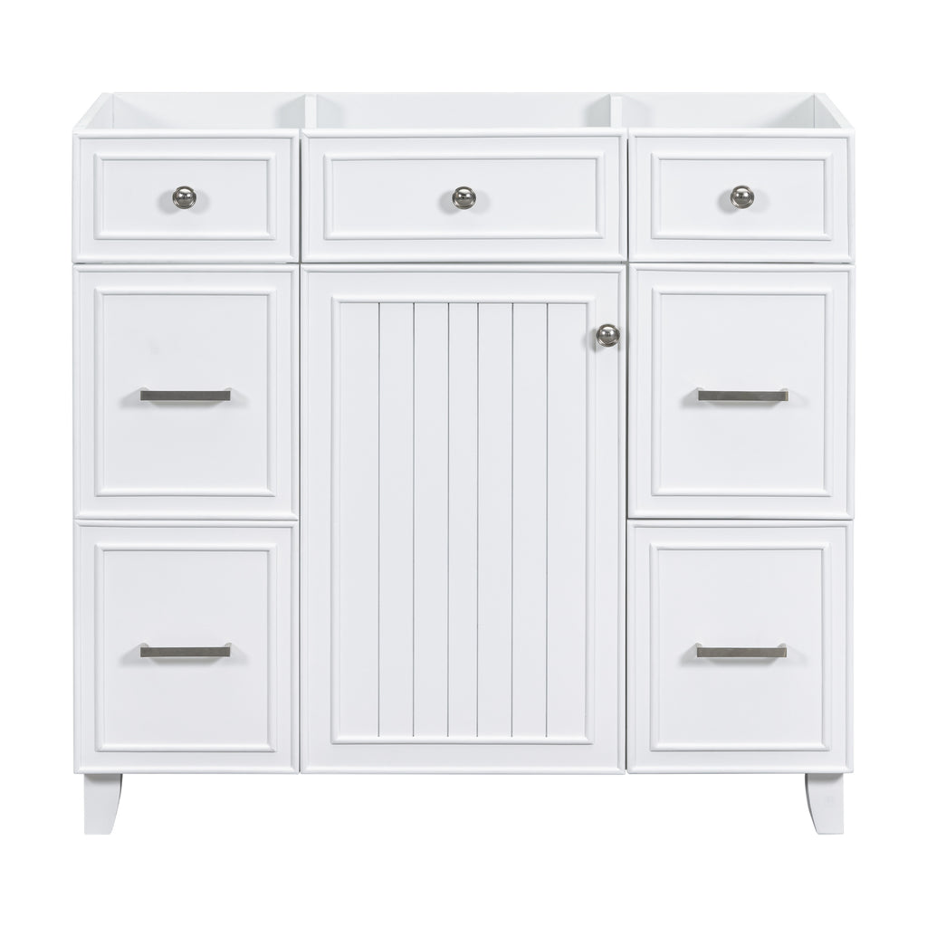 Leoglint [Cabinet Only] 36" White Bathroom Vanity(Sink not included)