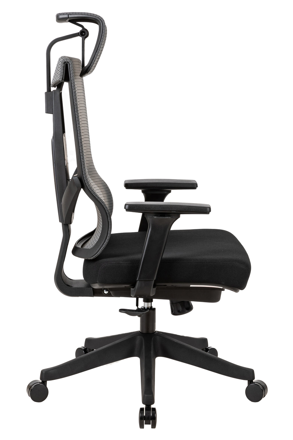 Leoglint Excustive office chair with headrest and 2D armrest, chase back function with 7 gears adjustment, tilt function max 128°,300lbs,Black mesh imported from Germany, BIFMA CERTIFICATED