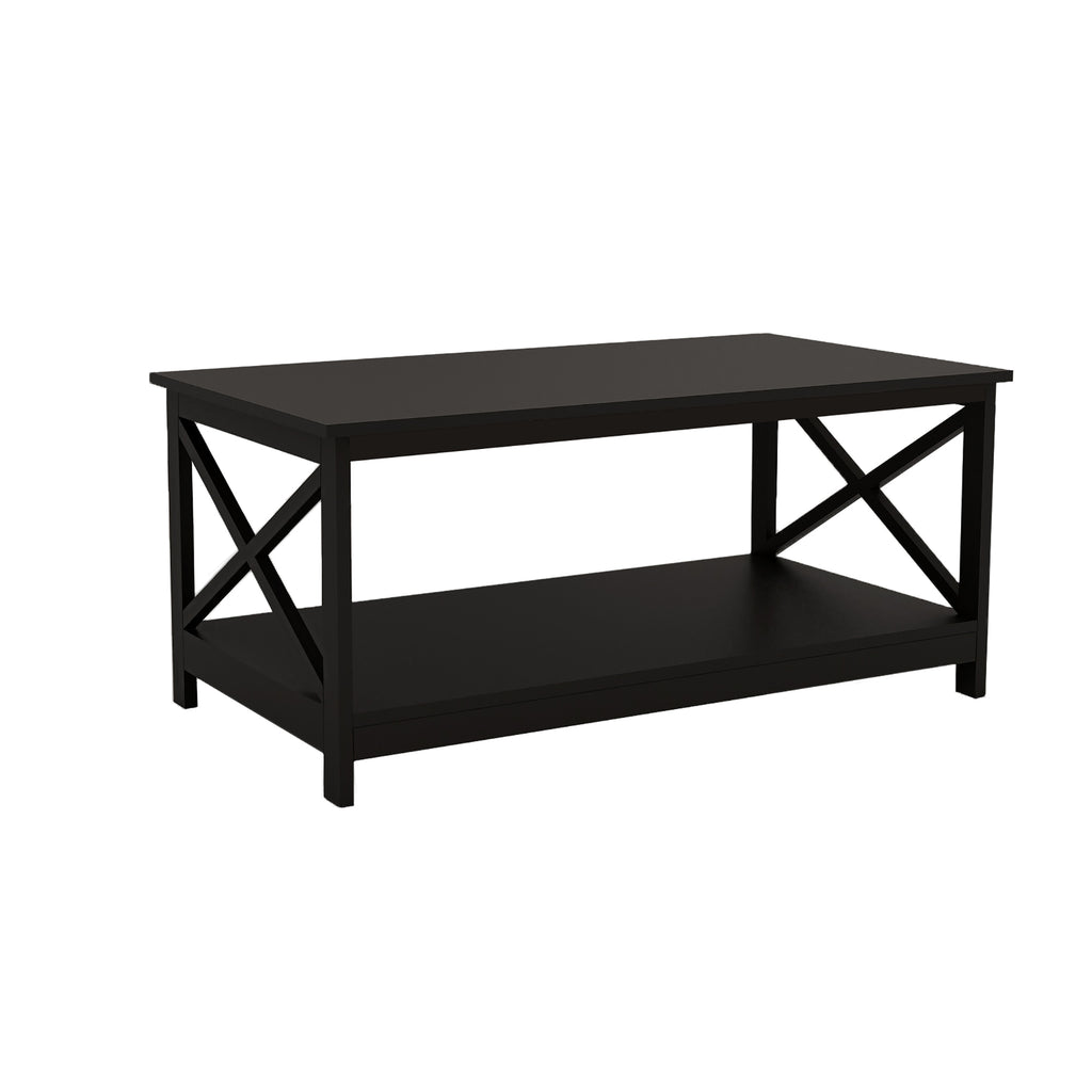 Leoglint Coffee Table Oxford End Table-Black Color