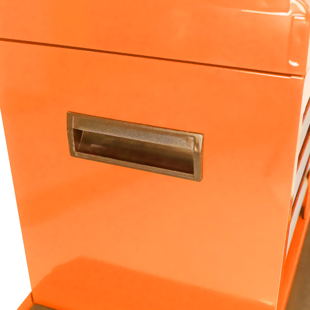 Leoglint Detachable 5 Drawer Tool Chest with Bottom Cabinet and One Adjustable Shelf--Orange