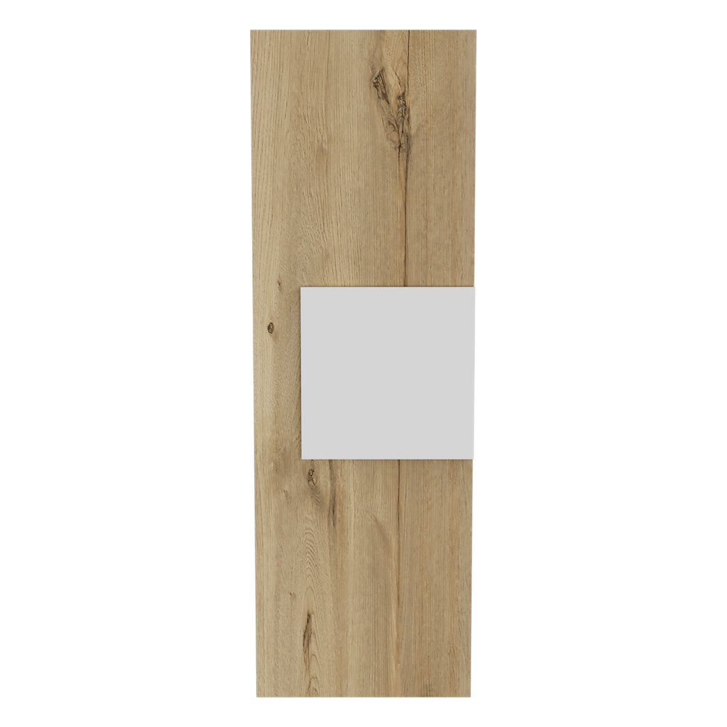 Leoglint Vanguard Medicine Cabinet, Three Shelves, Single Door Cabinet -White / Light Oak