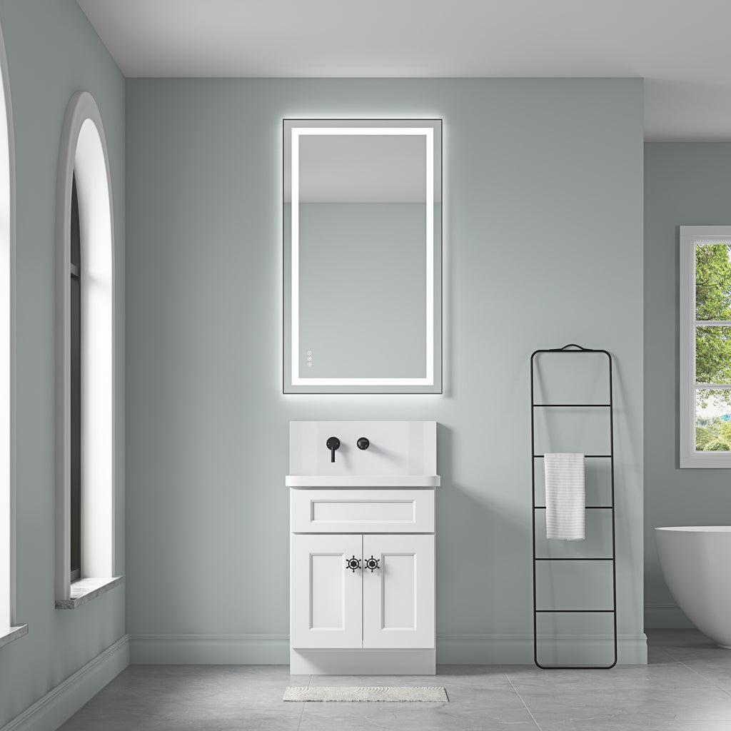 Leoglint LED bathroom mirror is multi-functional and each function is controlled by a smart touch button.