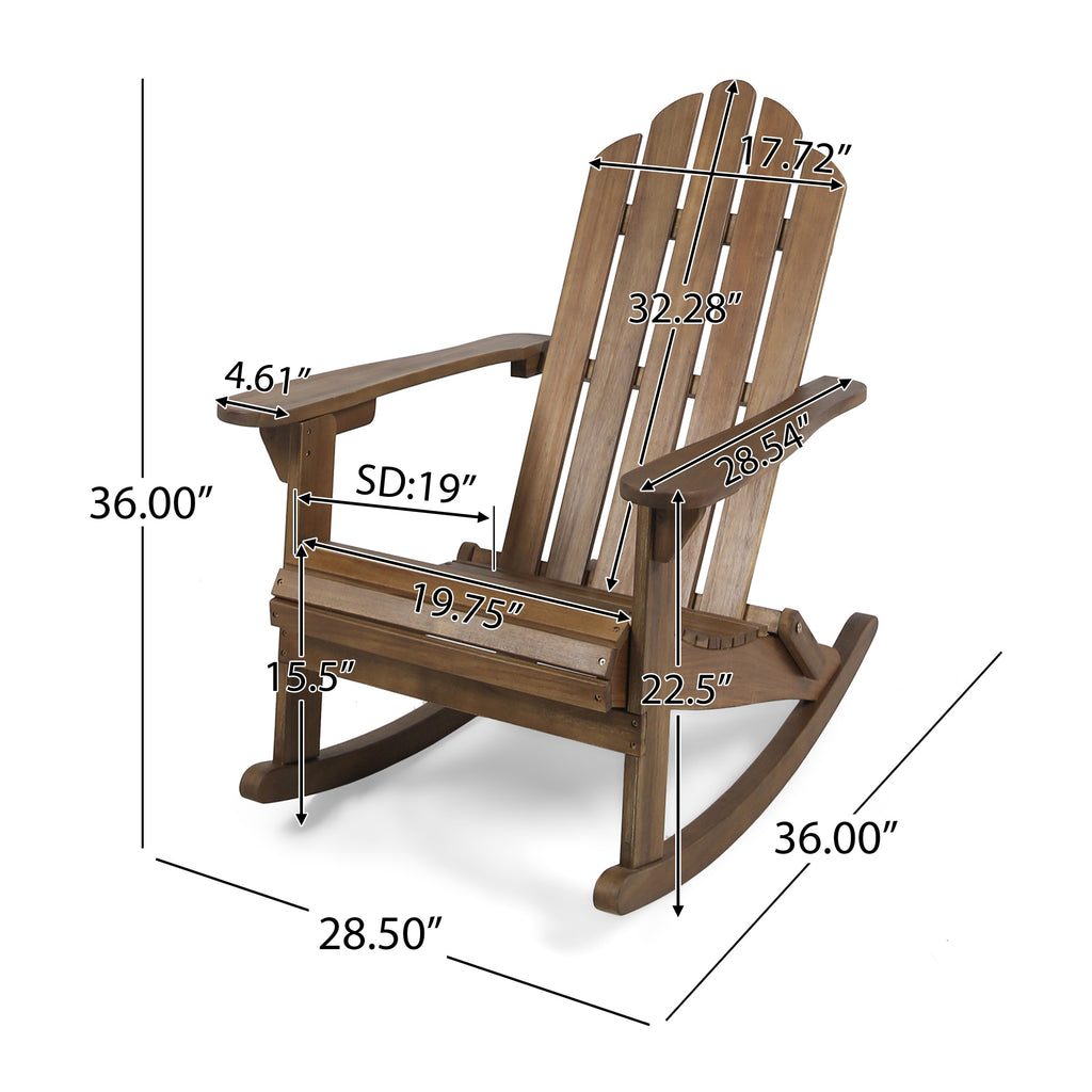 Leoglint HOLLYWOOD ADIRONDACK ROCKING OUTDOOR CHAIR