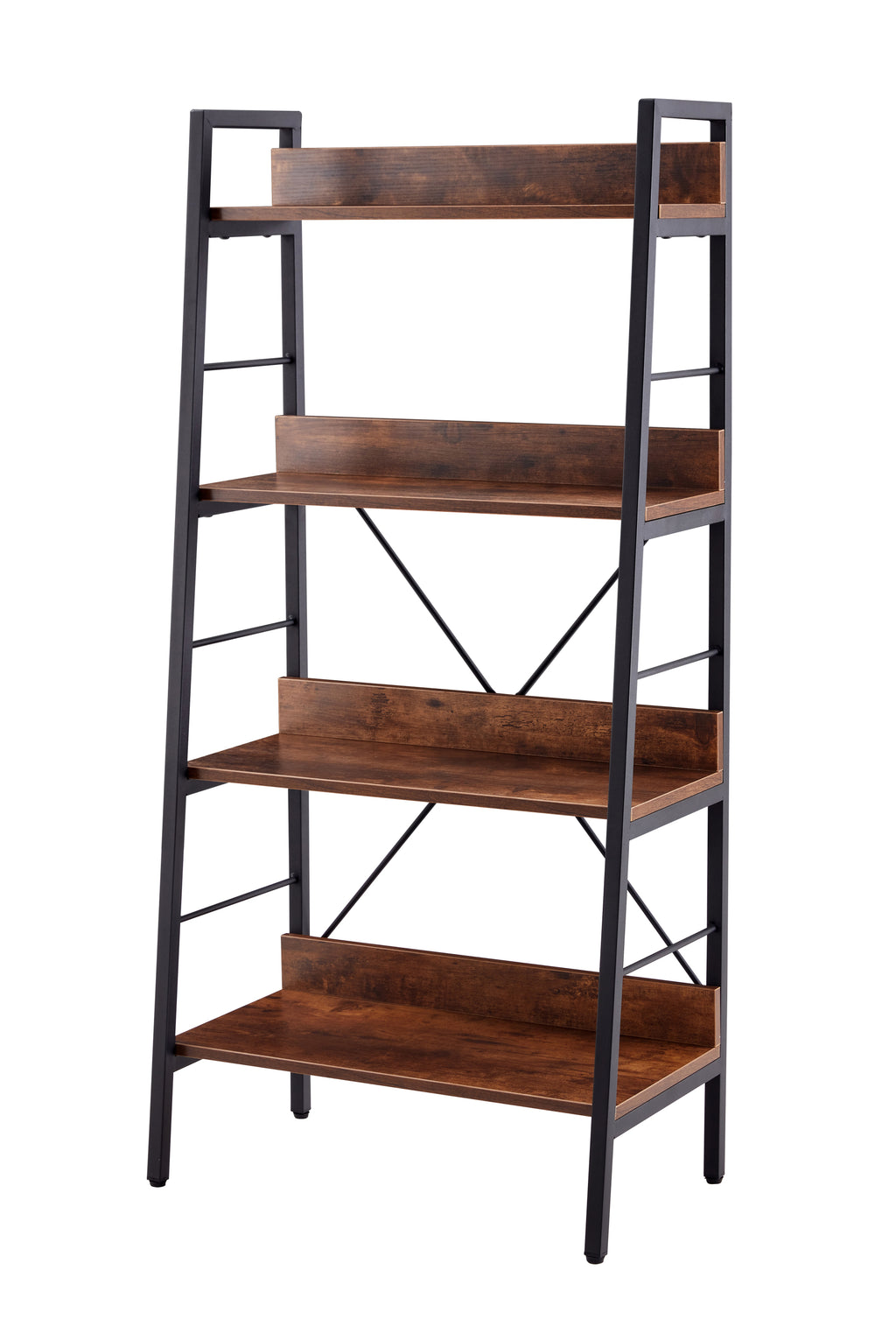 Leoglint DN 4 LAYER DISPLAY BOOKSHELF H LADDER SHELF STORAGE SHELVES RACK SHELF UNIT METAL FRAME, TIGGER, 1 pc per carton