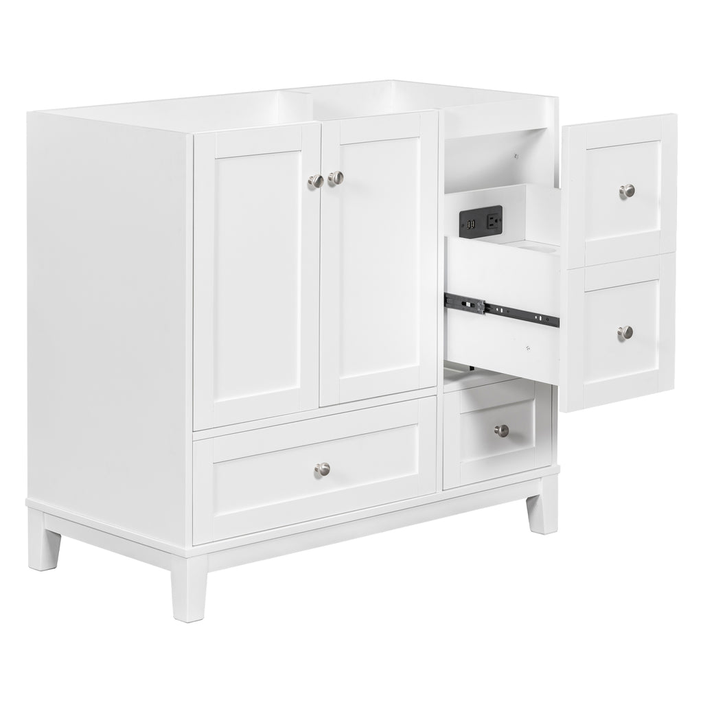 Leoglint [Cabinet Only] 36" Bathroom vanity, white(Sink not included)