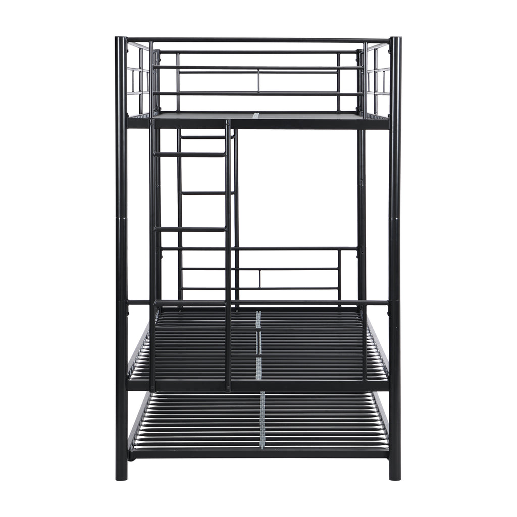 Leoglint METAL Bunk Bed Frame with trundle  Black