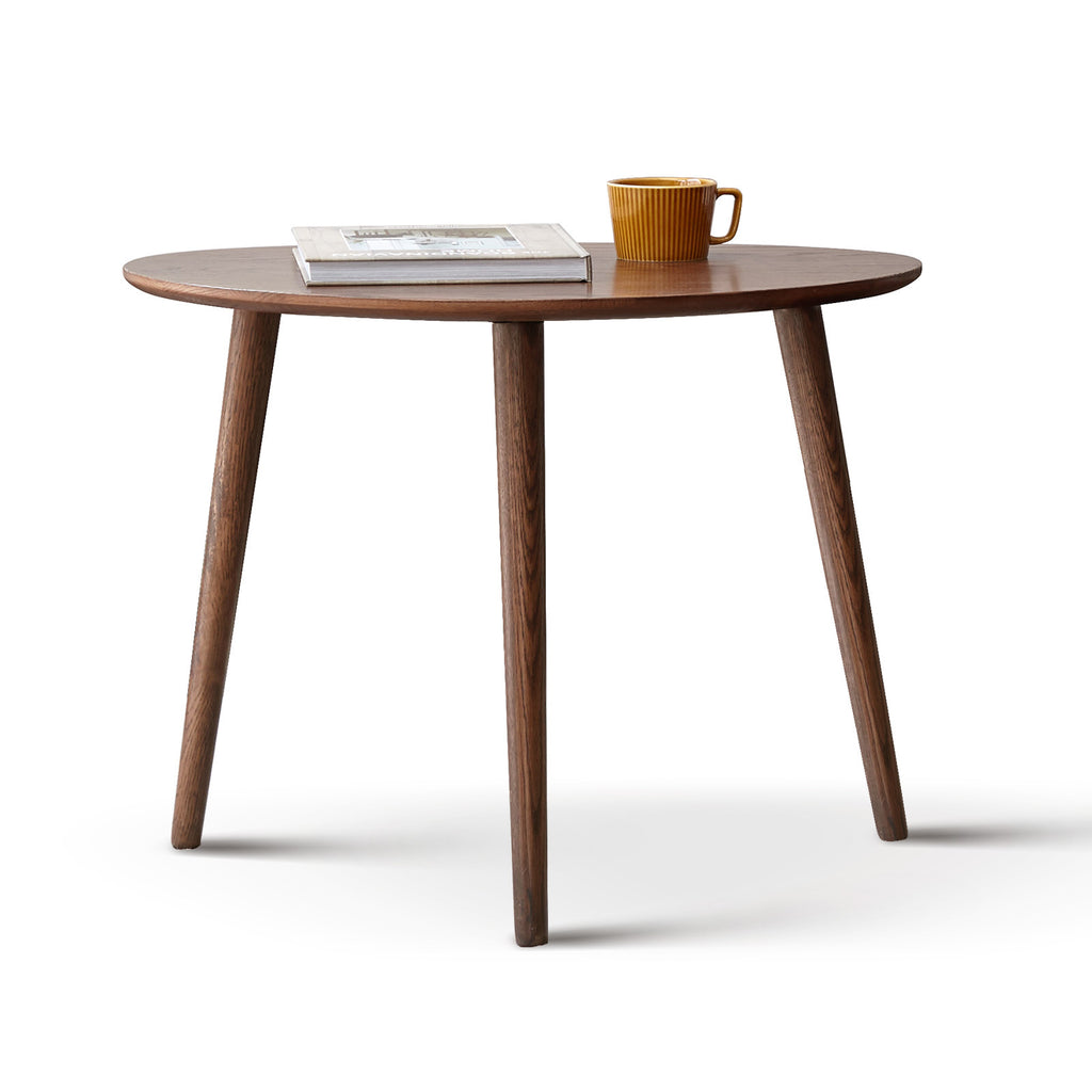 Leoglint (SINGLE) Center Table Low Table 100% Solid Oak Wood Top Plate Desk Pebble Shaped Natural Wooden Coffee Table Width 58 x Depth 40 x Height 85 cm Desk Work from Home Easy to Assemble