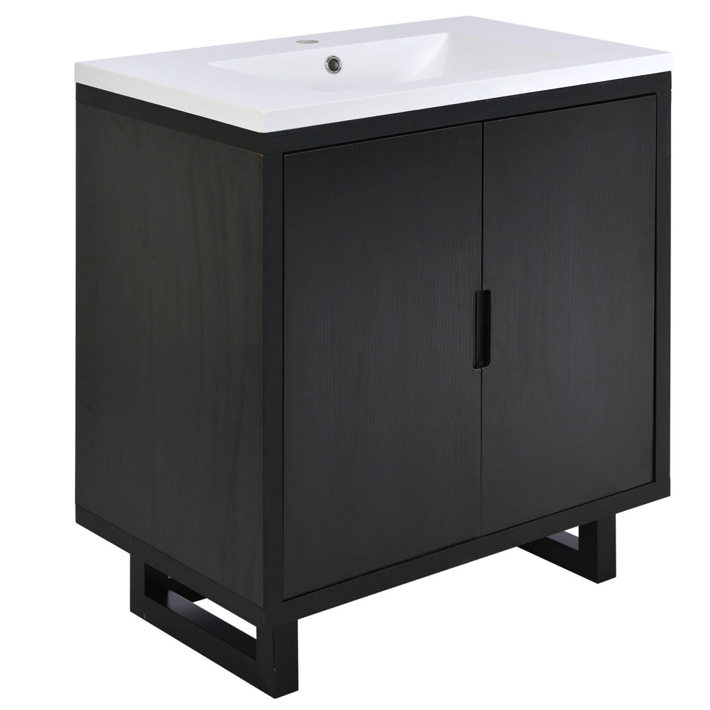 Leoglint 30" Bathroom vanity Set with Sink, Combo Cabinet, Bathroom Storage Cabinet, Solid Wood Frame