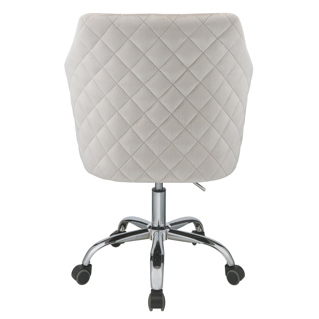 Leoglint Champagne and Chrome Swivel Office Chair