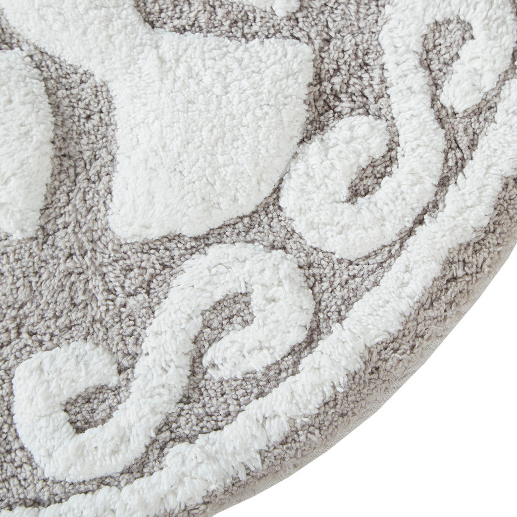 Leoglint Medallion Cotton Tufted Bath Rug