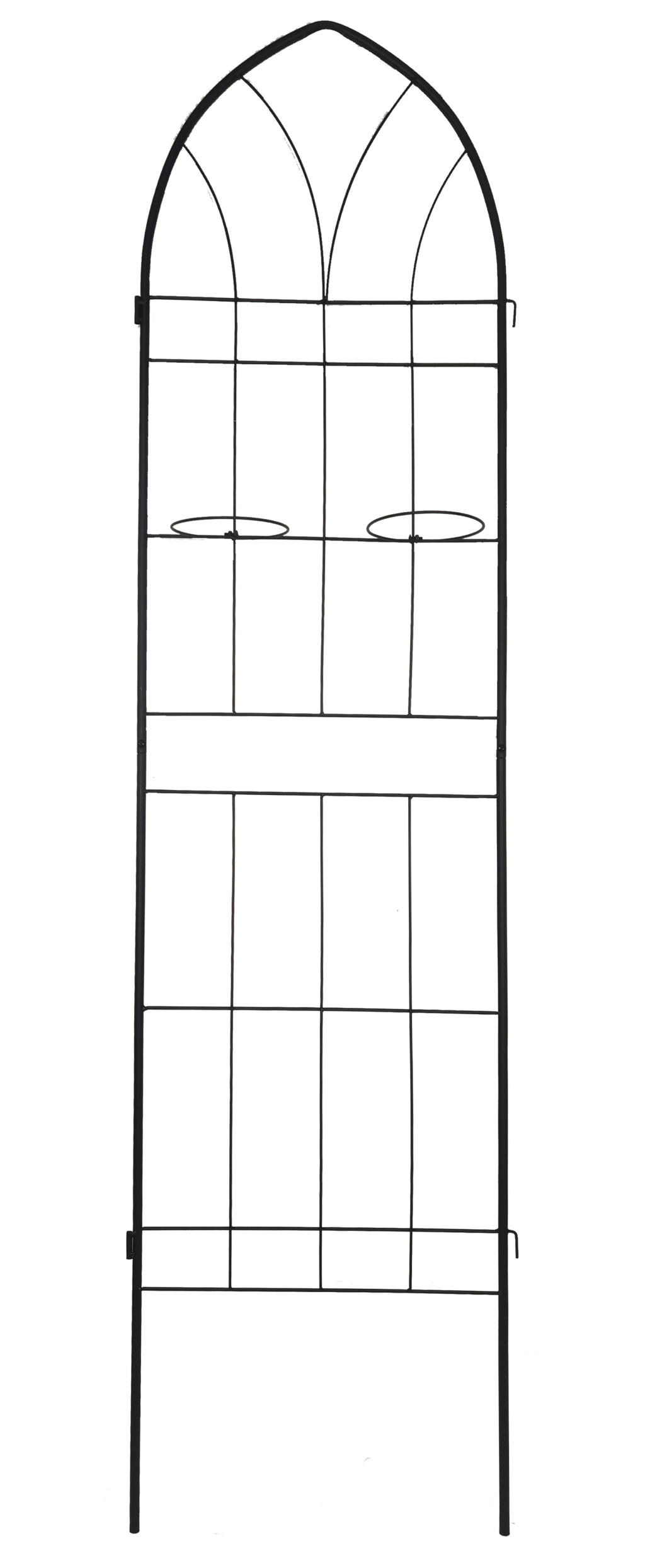 Leoglint 4 Pack Metal Garden Trellis 78.7" x 19.7" Rustproof Trellis for Climbing Plants Outdoor Flower Support Black