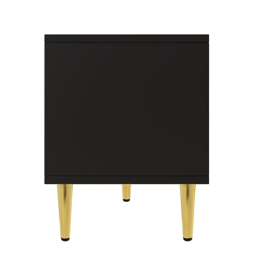 Leoglint U-Can Modern TV Stand with 5 Champagne Legs - Durable, Stylish and Spacious, TVs Up to 75''