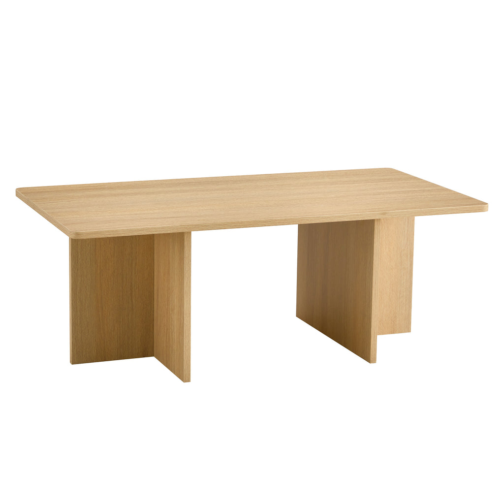 Leoglint A modern and practical wood colored coffee table. The coffee table is made of medium density fiberboard material and is suitable for living rooms, bedrooms, and study rooms. CT-2O