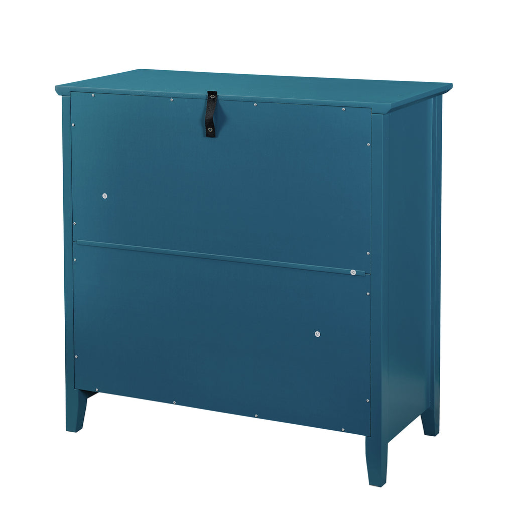 Leoglint Storage Cabinet, Buffet Sideboard, Teal Blue