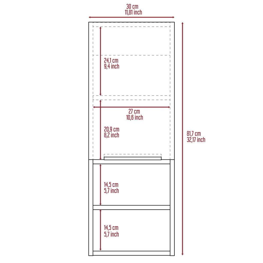 Leoglint Milwaukee Medicine Cabinet, Two Shelves, Single Door Cabinet, Two Interior Shelves