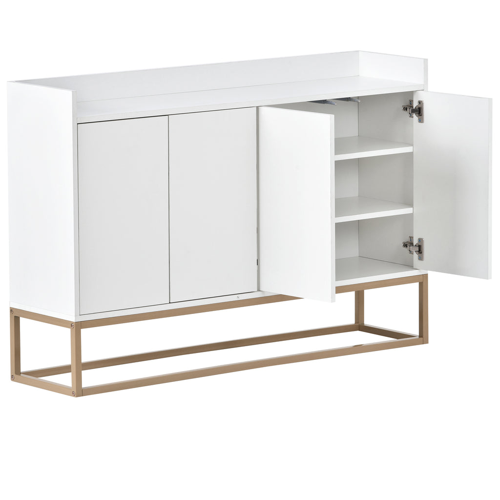 Leoglint TREXM Modern Sideboard Elegant Buffet Cabinet with Large Storage Space for Dining Room, Entryway (White)