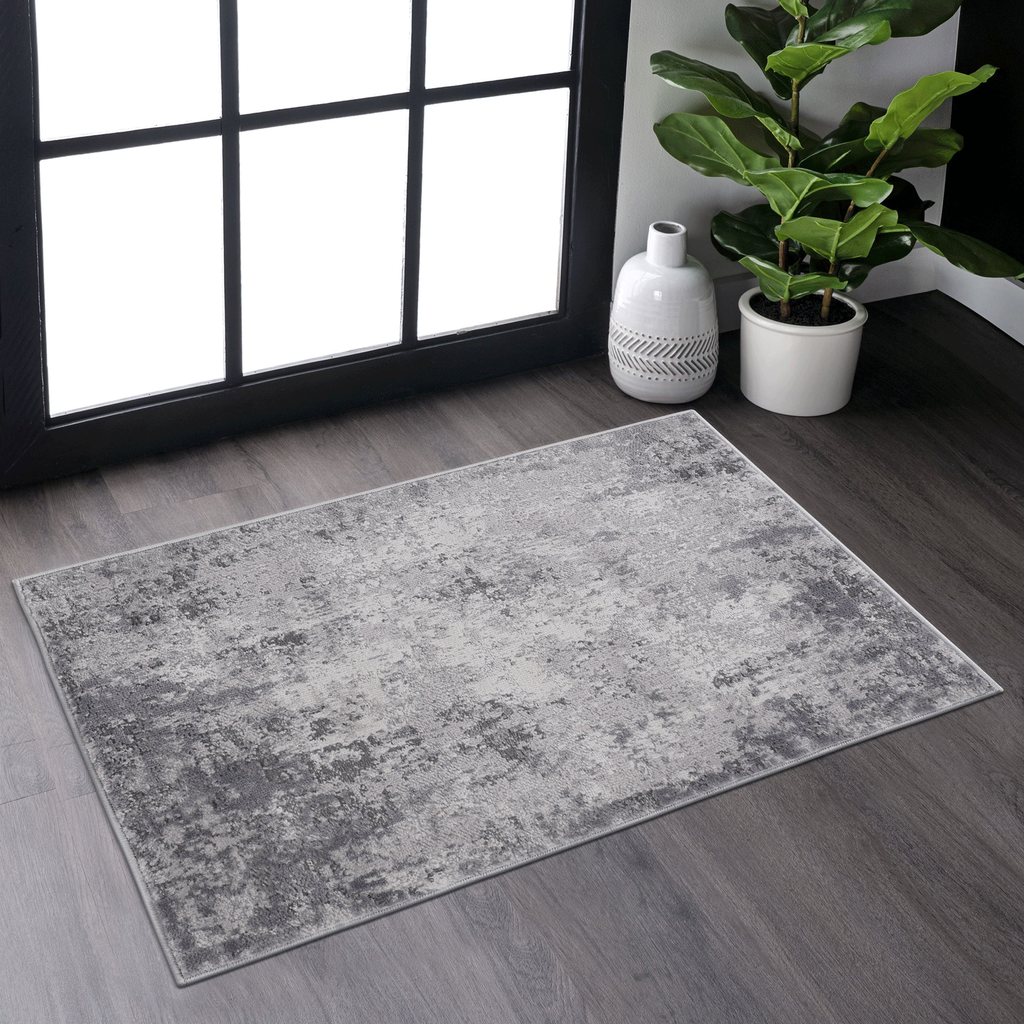 Leoglint NAAR MARFI Collection 2X3 Light Grey/Abstract Non-Shedding Living Room Bedroom Dining Home Office Stylish and Stain Resistant Area Rug