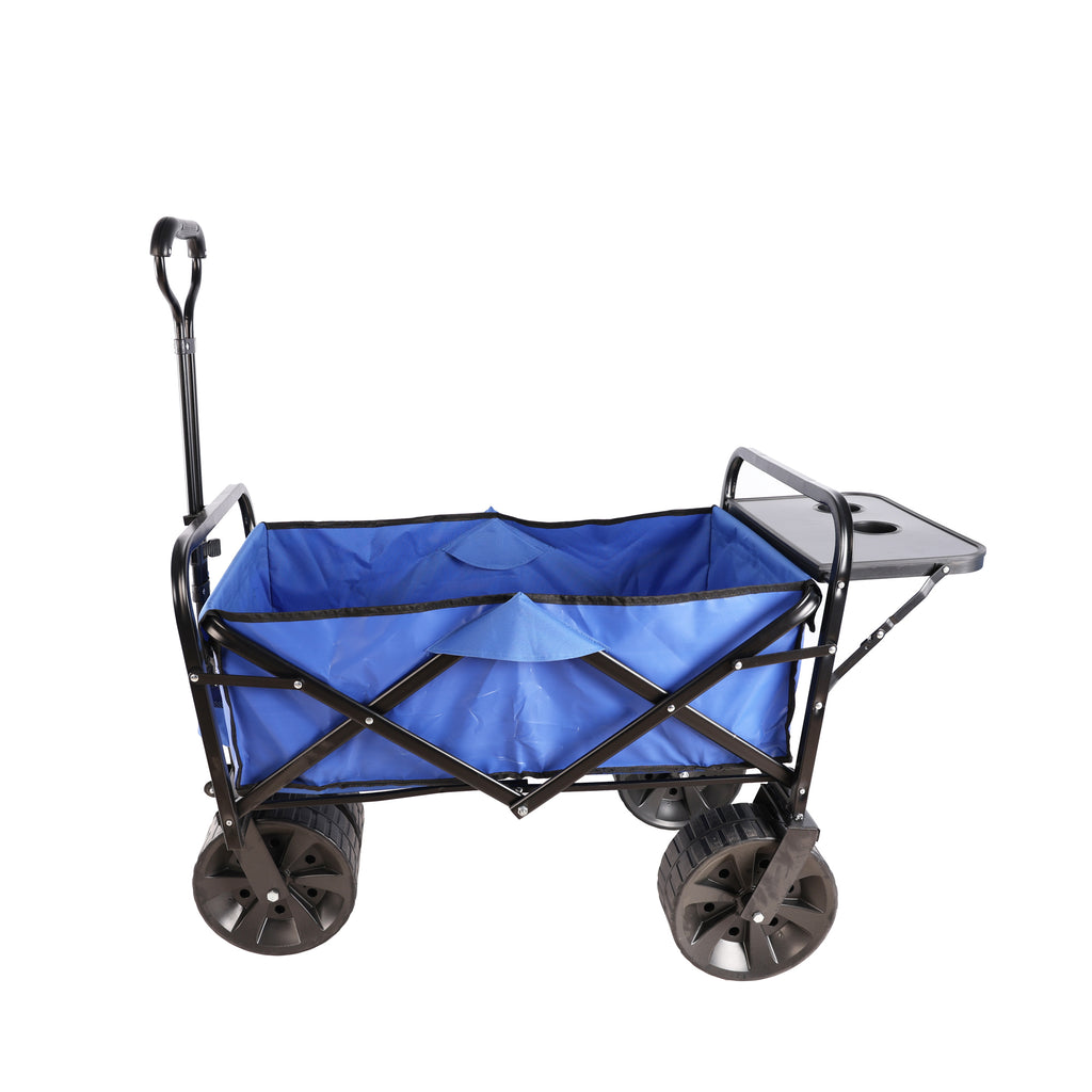 Leoglint Garden cart Folding Wagon Garden Shopping Beach Cart (Blue)