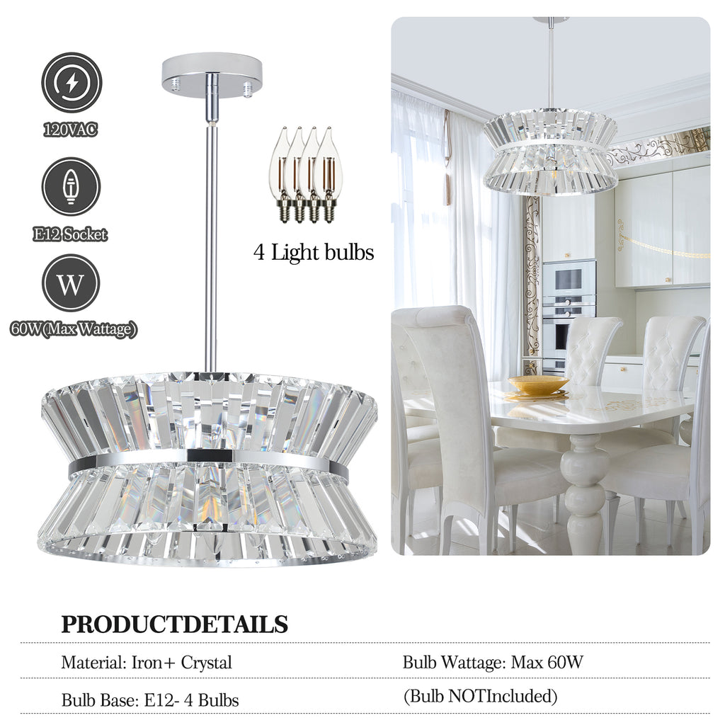 Leoglint Pendant Modern Crystal Chandelier for Living-Room Round Cristal Lamp Luxury Home Decor Light Fixture