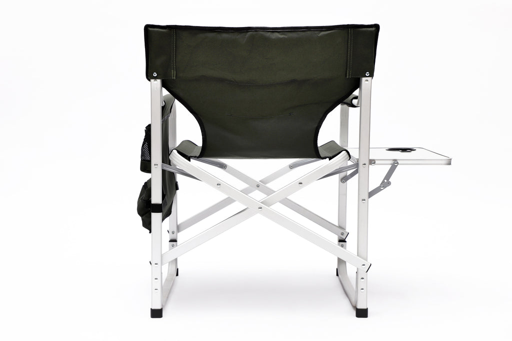 Leoglint 1-piece Padded Folding Outdoor Chair with Side Table and Storage Pockets,Lightweight Oversized Directors Chair for indoor, Outdoor Camping, Picnics and Fishing,Green