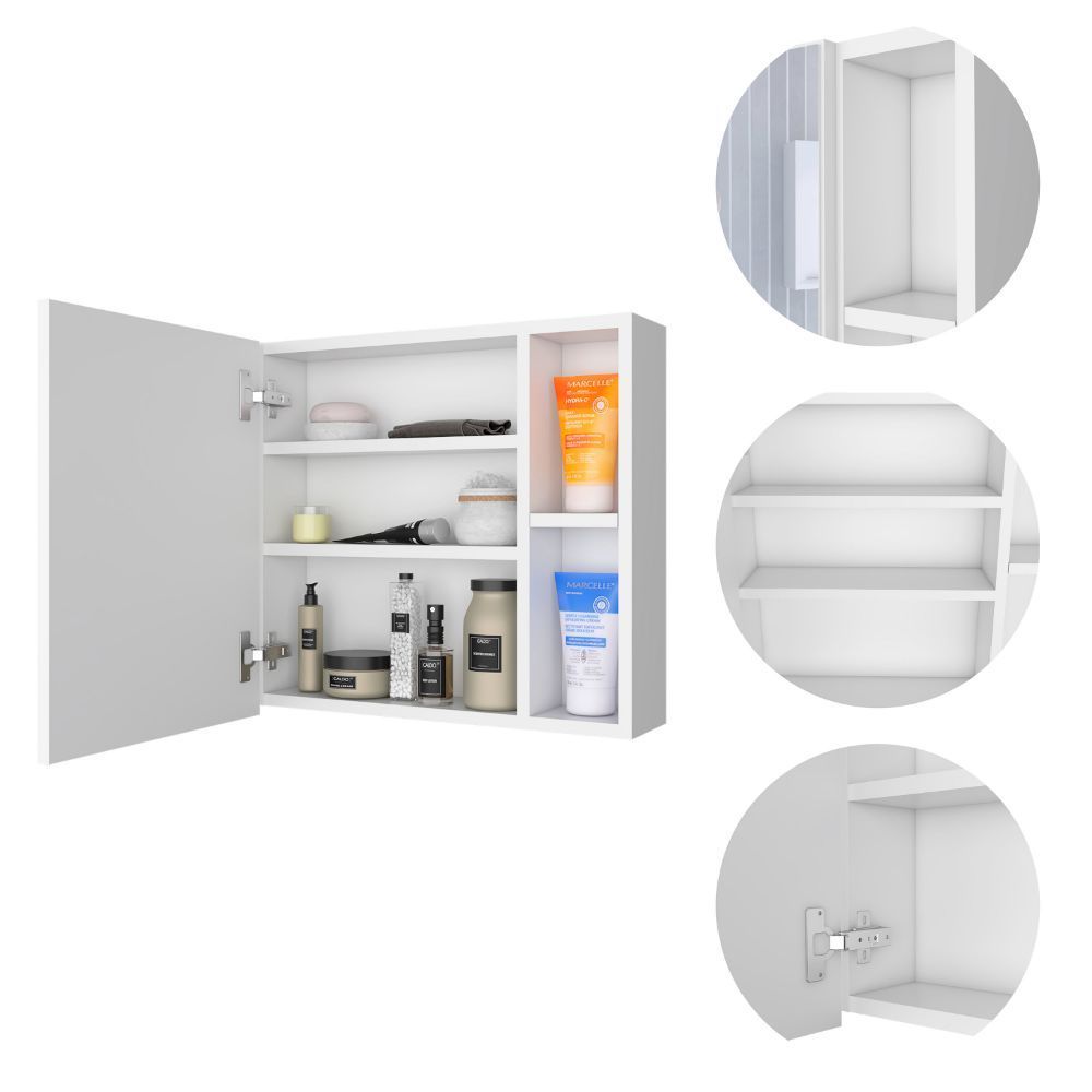 Leoglint Myrick 2-Shelf Medicine Cabinet with Mirror White