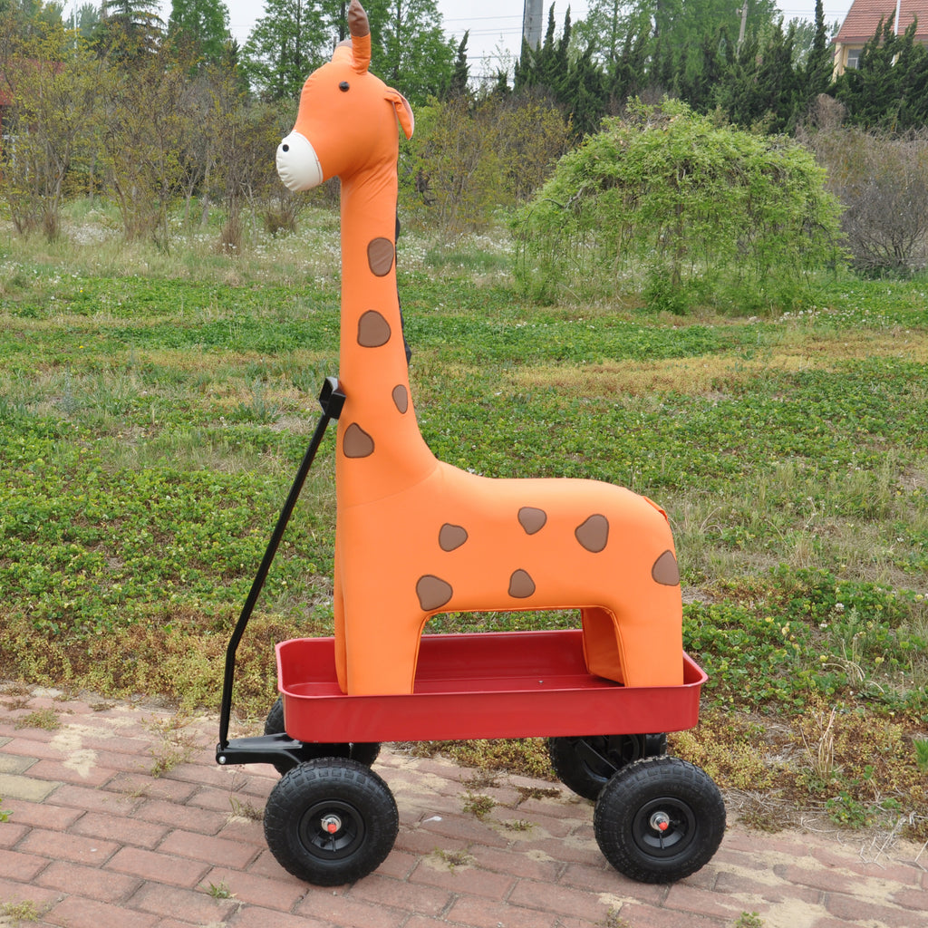 Leoglint Garden cart Outdoor Wagon All Terrain Pulling  Air Tires Children Kid Garden