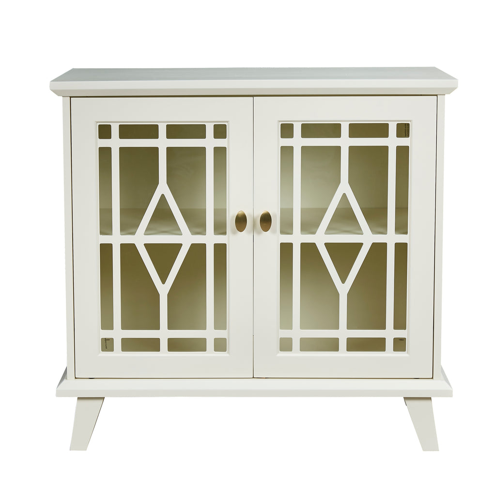 Leoglint Storage Cabinet with Shelf, White Sideboard Cabinet for Living Room, Hallway, Dining Room, Entryway