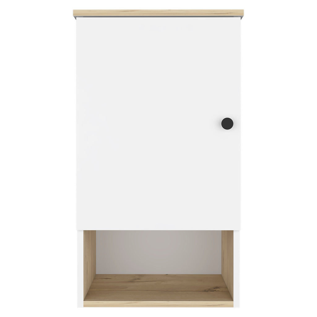 Leoglint Kensington 1-Shelf Medicine Cabinet Light Oak and White