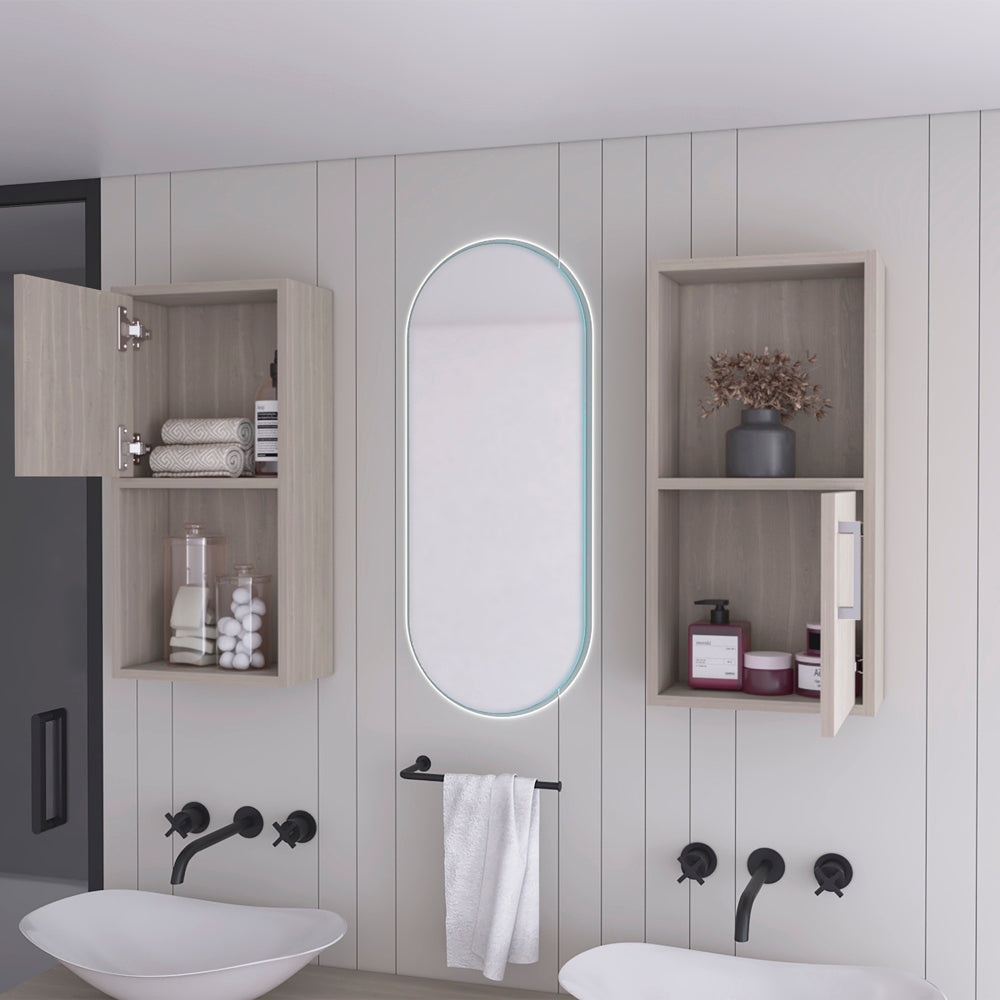 Leoglint Medicine Cabinet Florence, Bathroom, White Oak