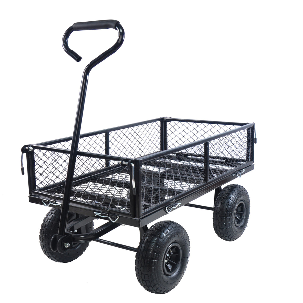 Leoglint Wagon Cart Garden cart trucks make it easier to transport firewood TC1840BKG