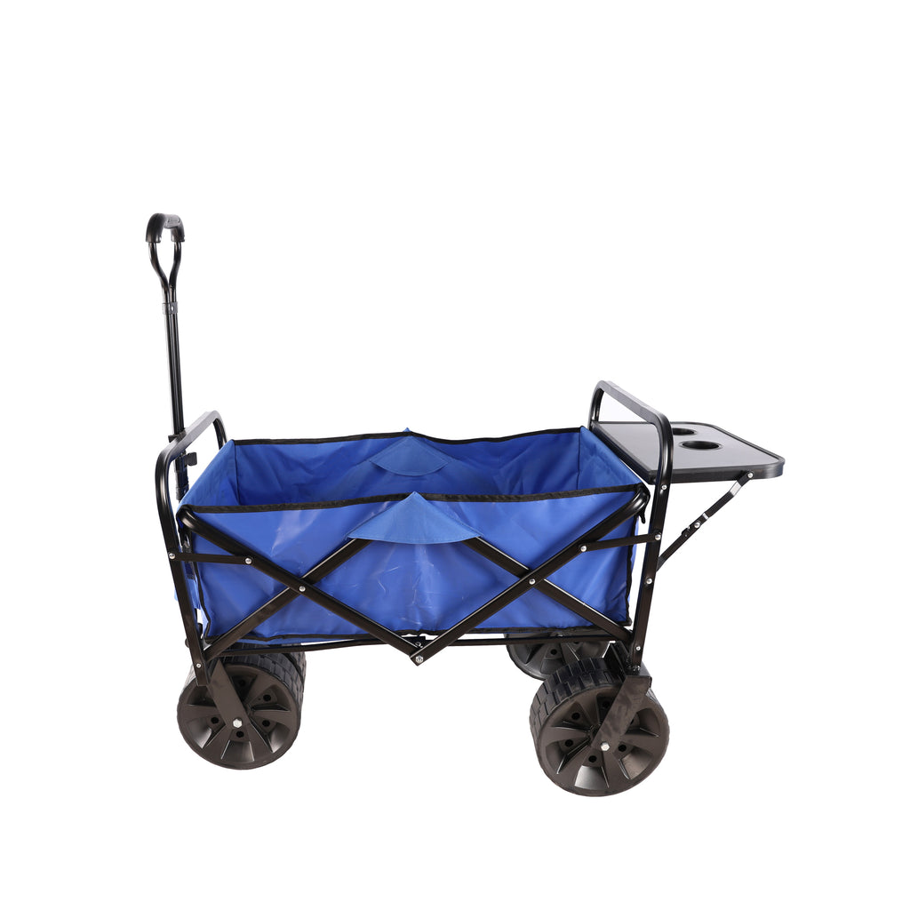 Leoglint Garden cart Folding Wagon Garden Shopping Beach Cart (Blue)