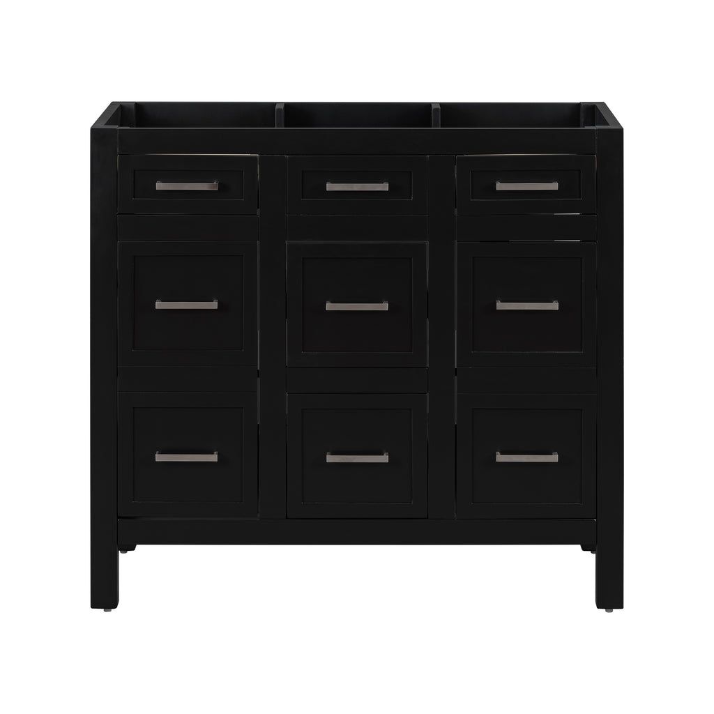 Leoglint [Cabinet Only] 36" Black Bathroom Vanity(Sink not included)