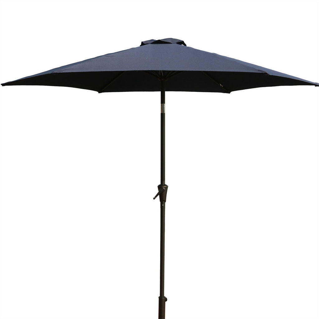 Leoglint 9' Pole Outdoor Umbrella With Carry Bag, Navy Blue