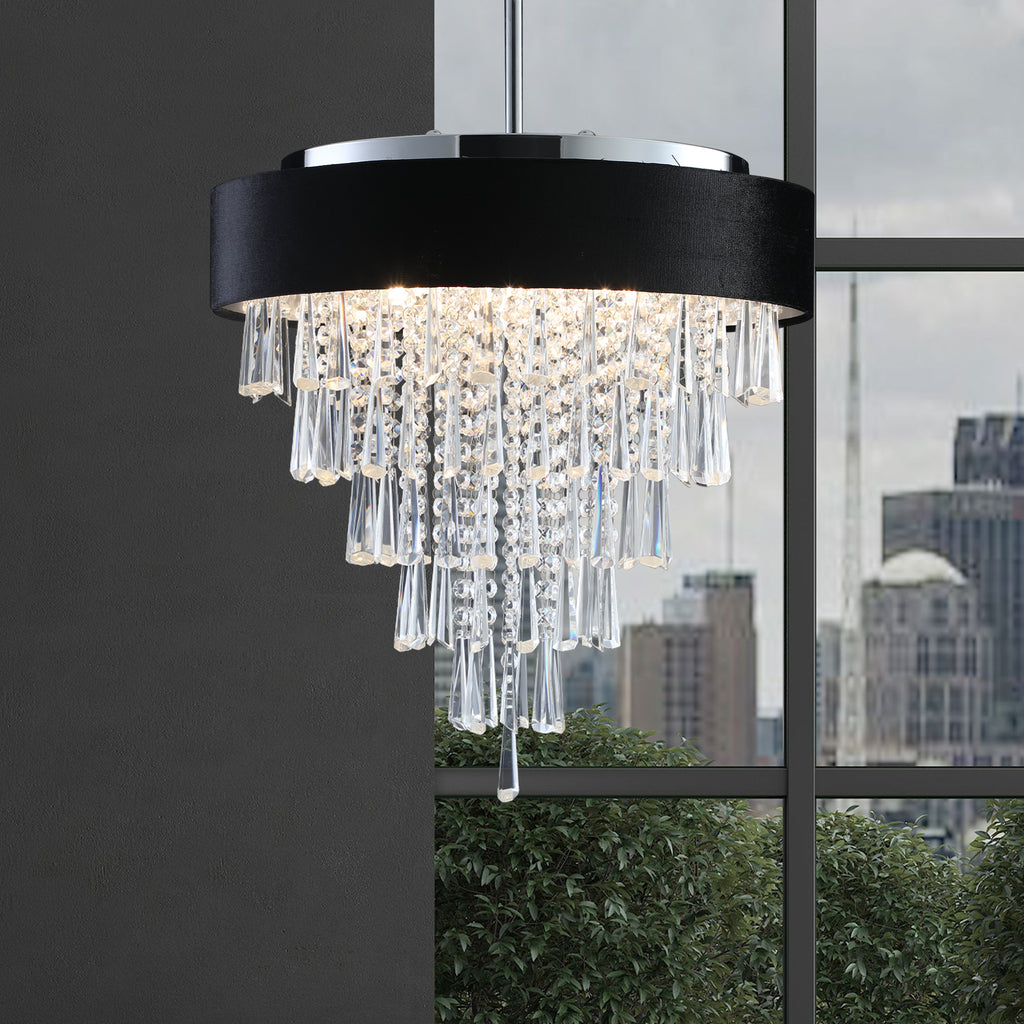 Leoglint Pendant Modern Crystal Chandelier for Living-Room Round Cristal Lamp Luxury Home Decor Light Fixture