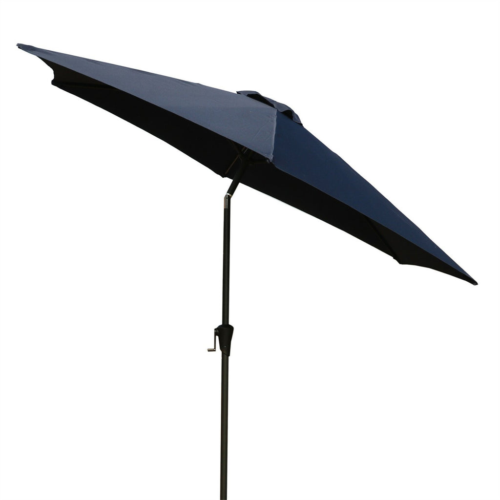 Leoglint 9' Pole Outdoor Umbrella With Carry Bag, Navy Blue