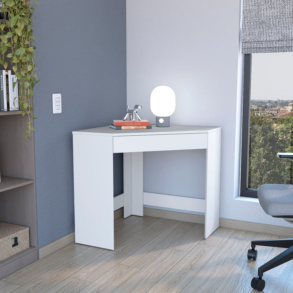 Leoglint Amity Corner Office Desk with Spacious Drawer and Optimal Workstation