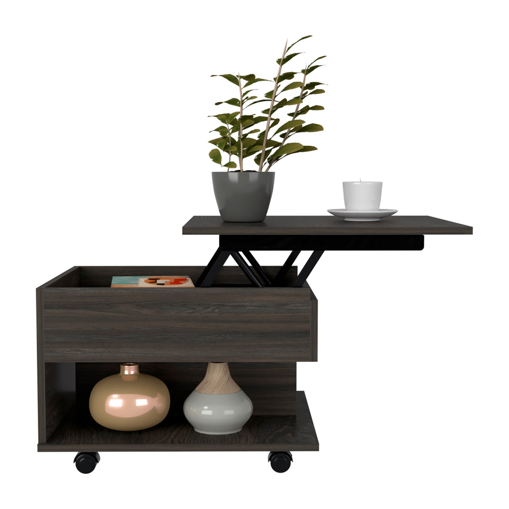 Leoglint Luanda Lift Top Coffee Table, Casters, One Shelf -Espresso