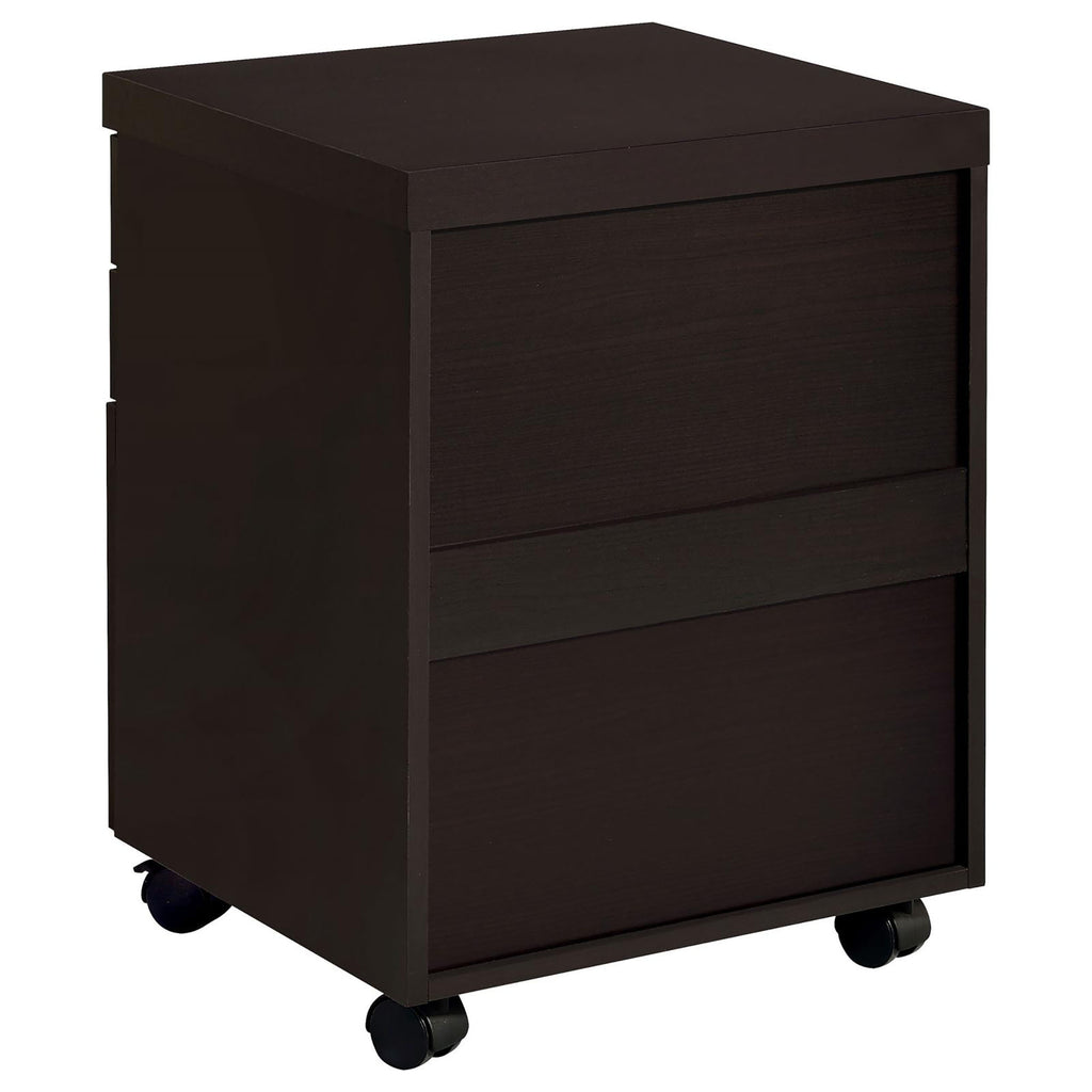 Leoglint Cappuccino 3-Drawer File Cabinet