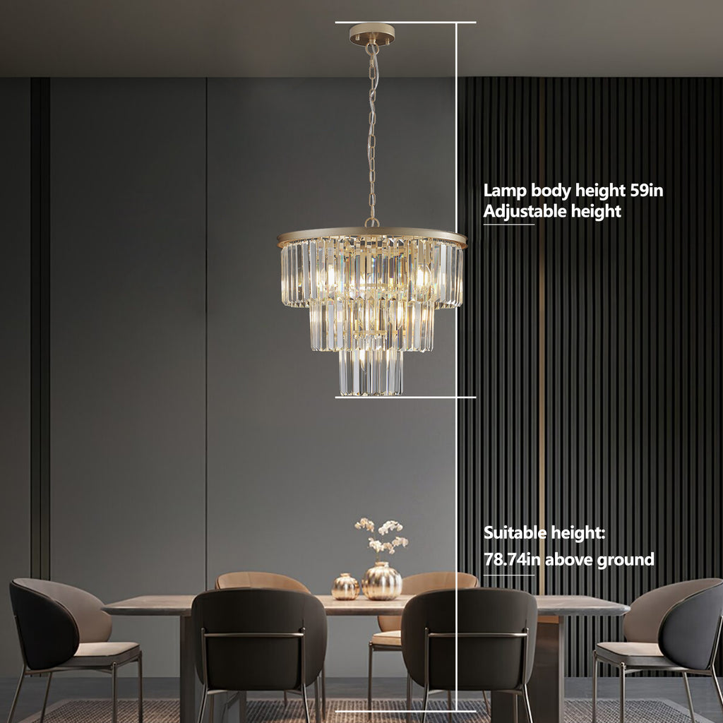 Leoglint Pendant Gold Luxury Crystal Chandelier Modern Chandeliers Lights